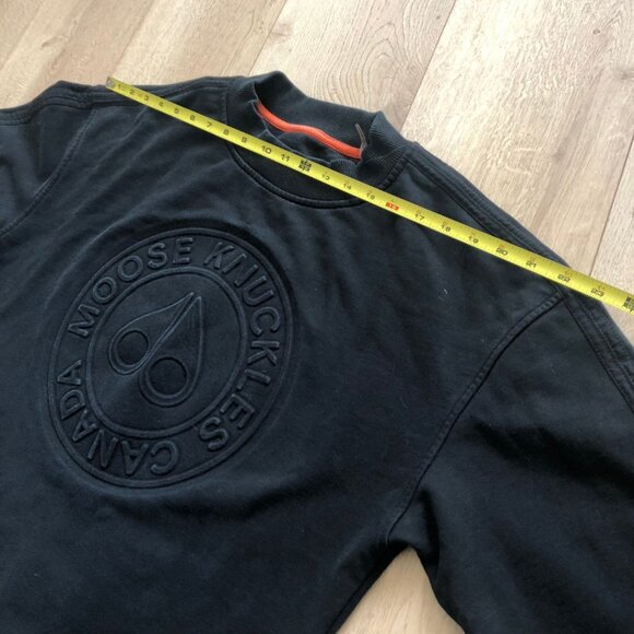Used - Moose Knuckles Men's Homecrest Cotton Sweatshirt in Black Size S - Picture 12 of 17